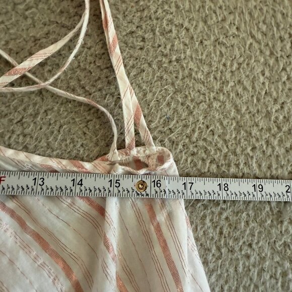 9seeds Dress White Pink Striped Tiered Flowy Sundress Beach - Picture 4 of 6